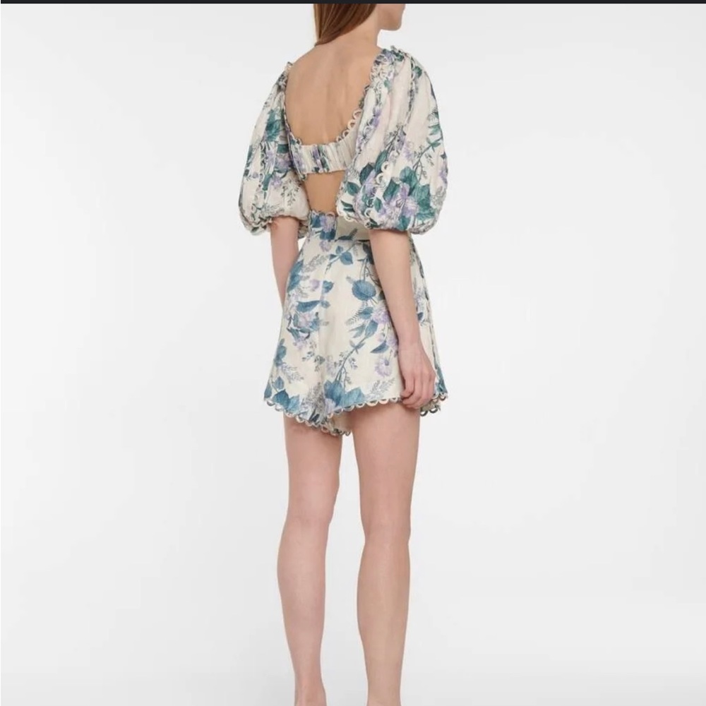 Zimmermann Exclusive Mytheresa – Cassia floral linen crop top - Picture 3 of 12
